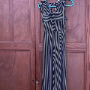 black and white jumpsuit